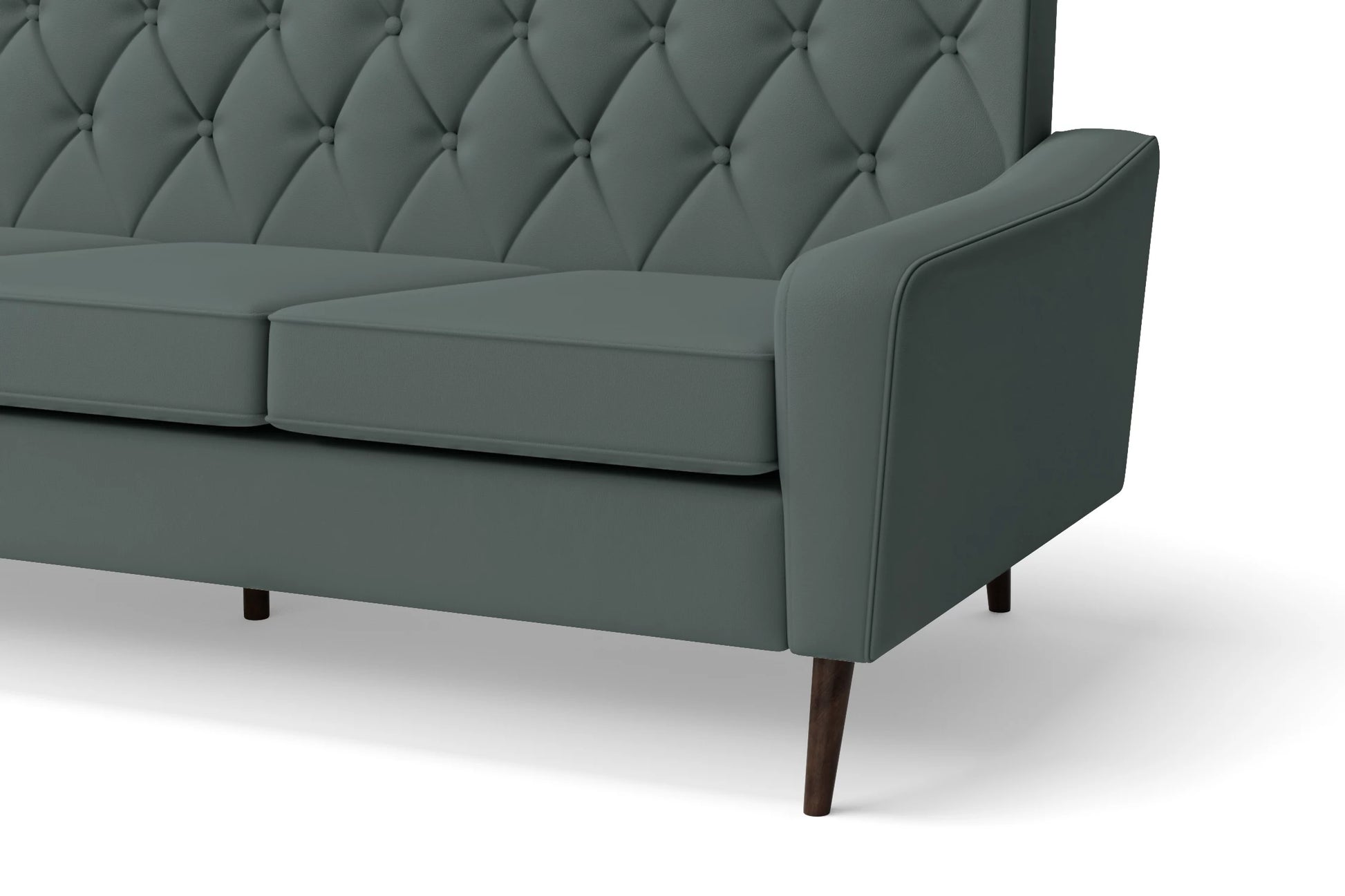 Carpi 2 Seater Sofa Dusky Turquoise Leather