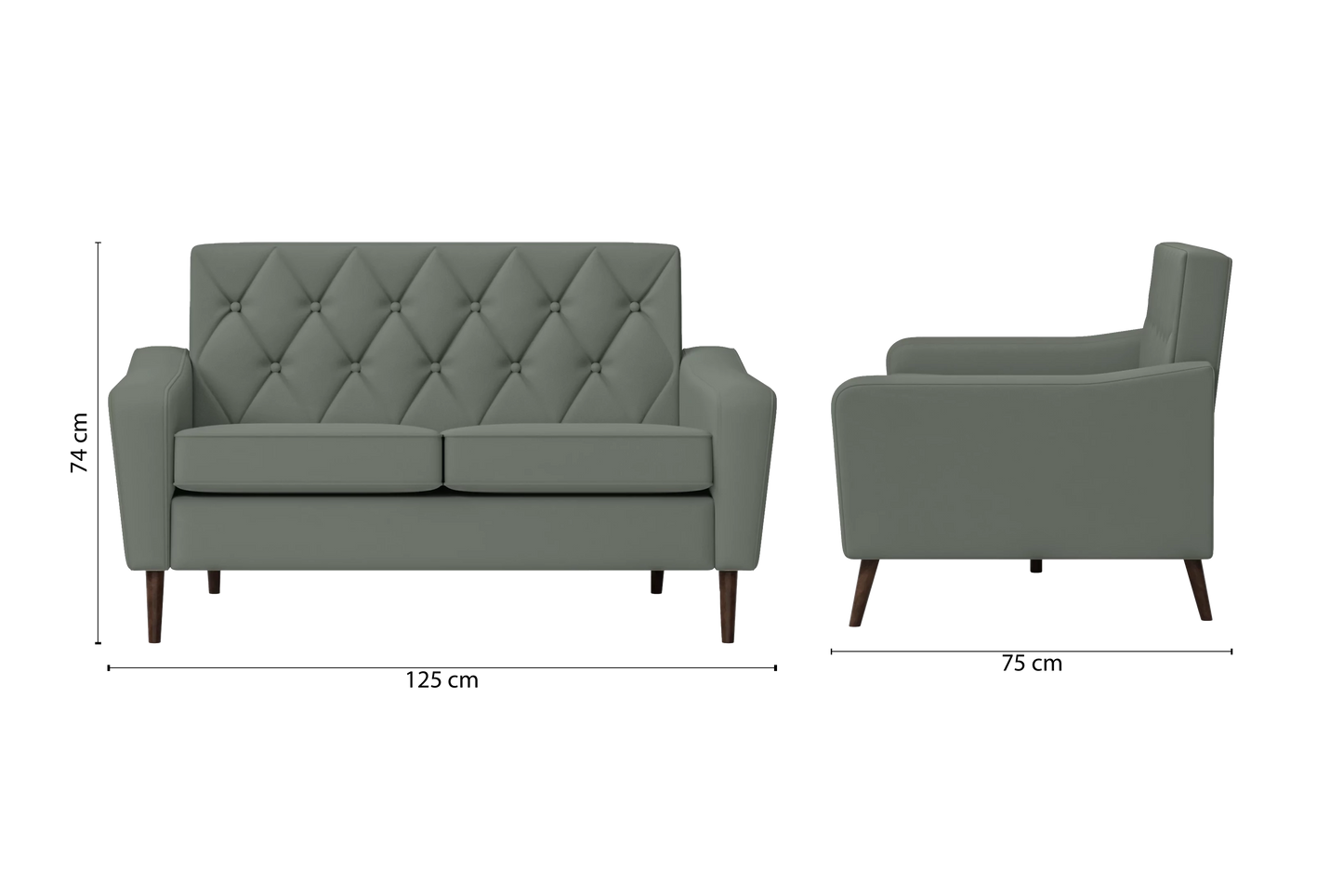 Carpi 2 Seater Sofa Lush Leather