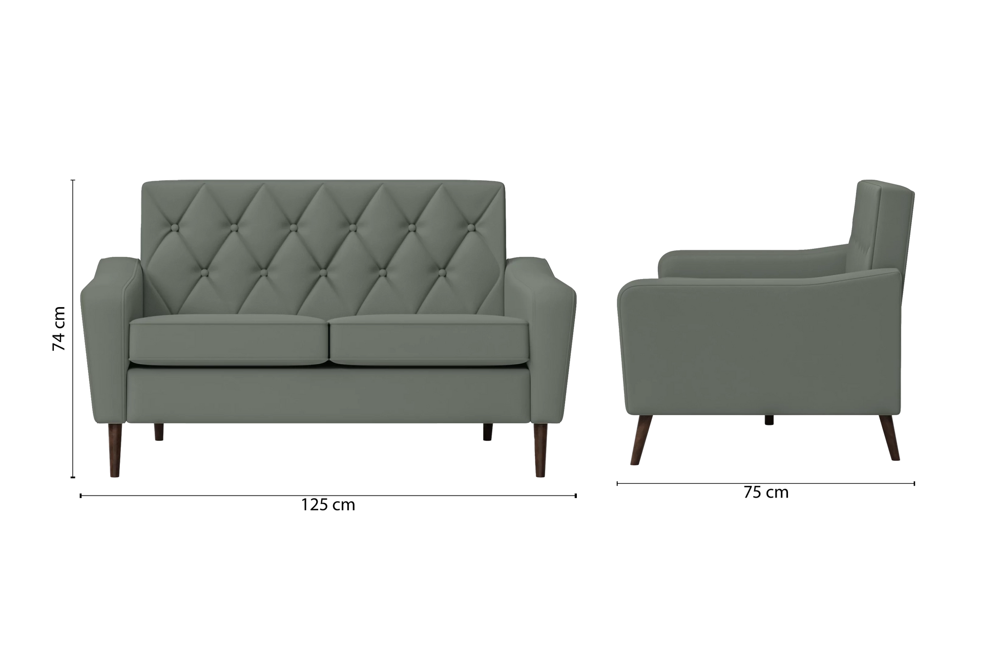 Carpi 2 Seater Sofa Lush Leather