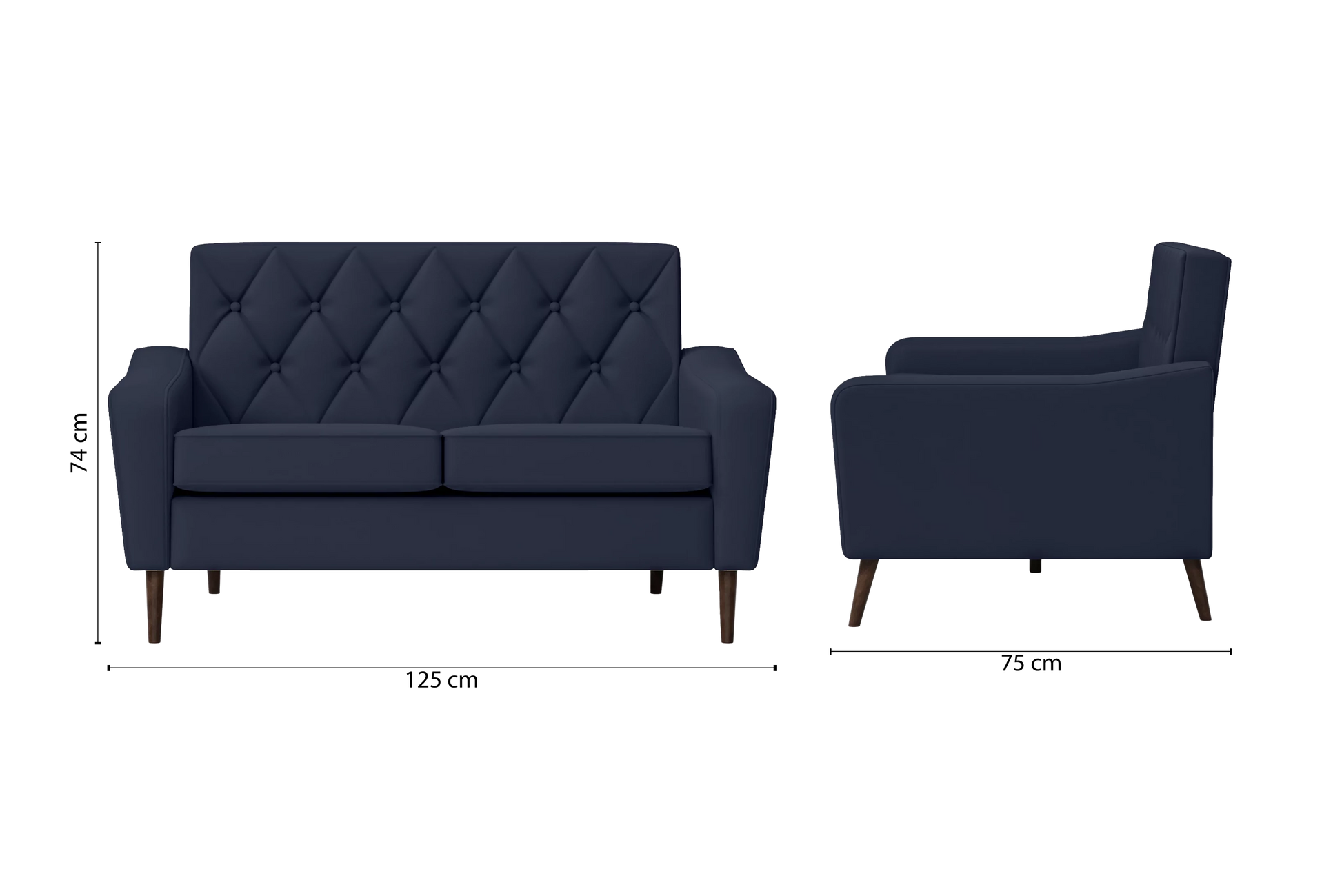 Carpi 2 Seater Sofa Spruce Leather