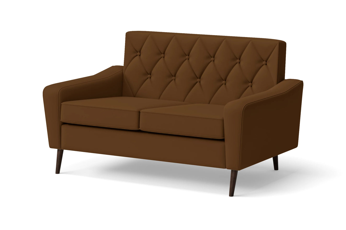 Carpi 2 Seater Sofa Walnut Brown Leather