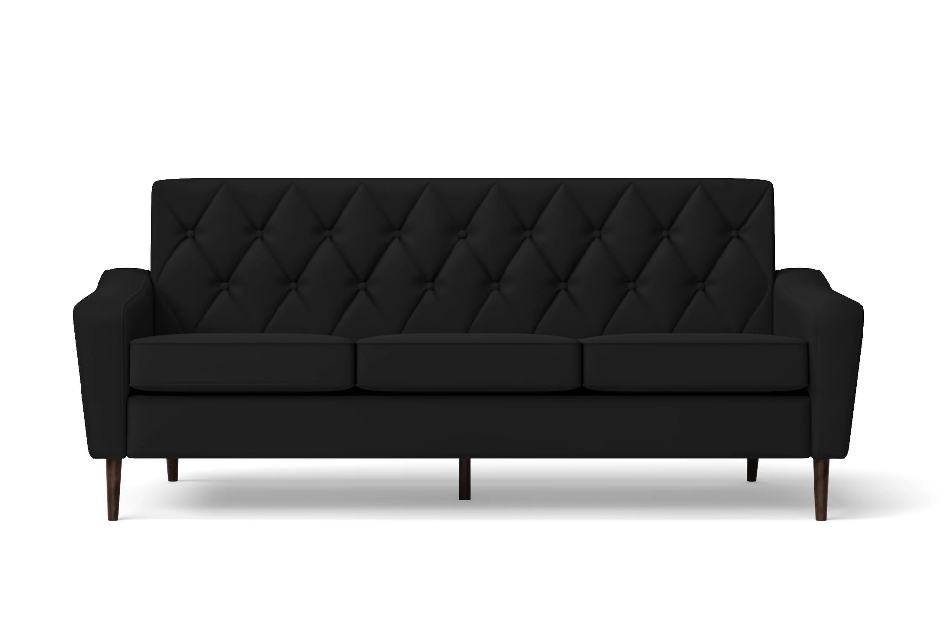 Carpi 3 Seater Sofa Black Leather