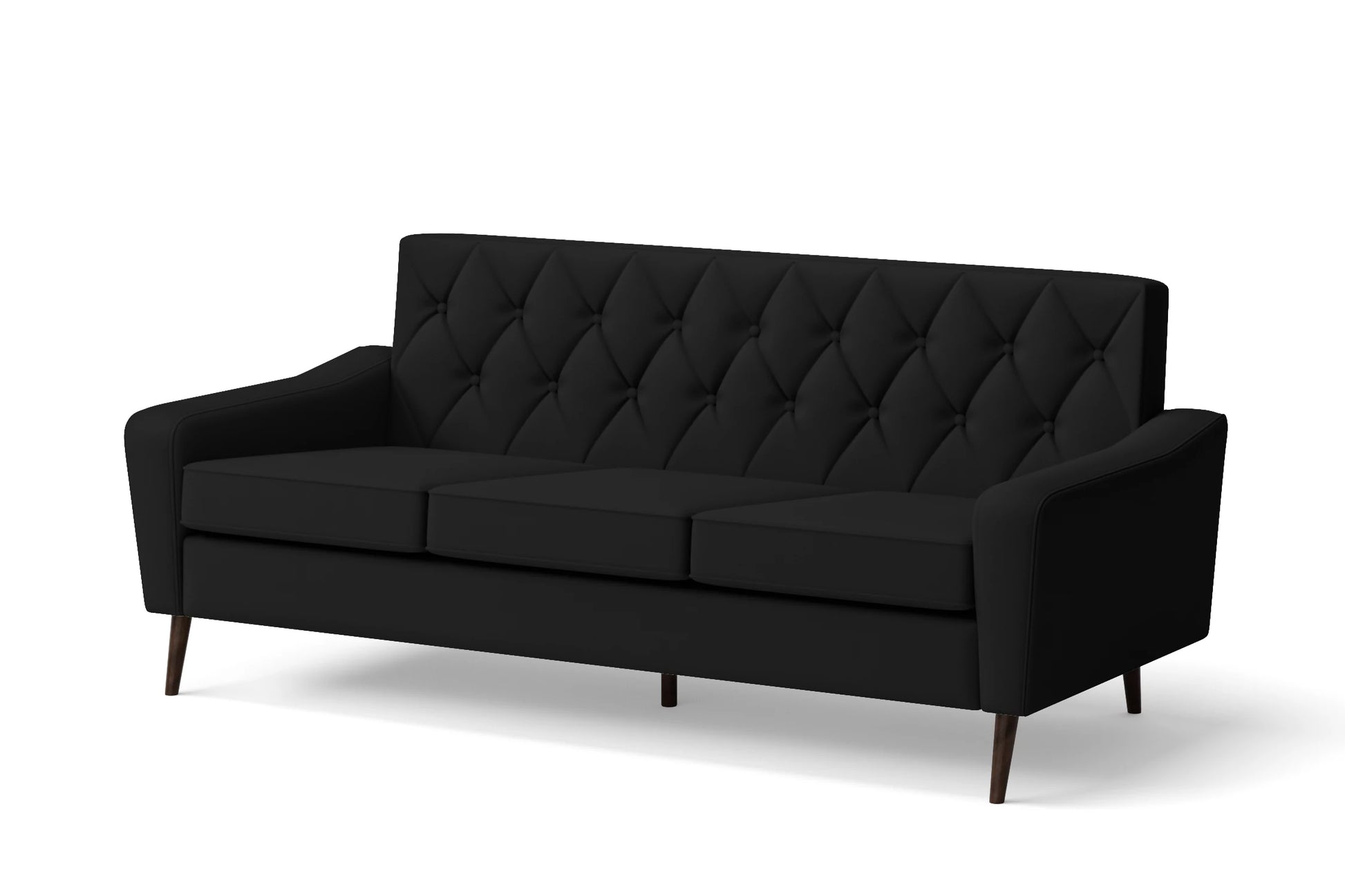 Carpi 3 Seater Sofa Black Leather