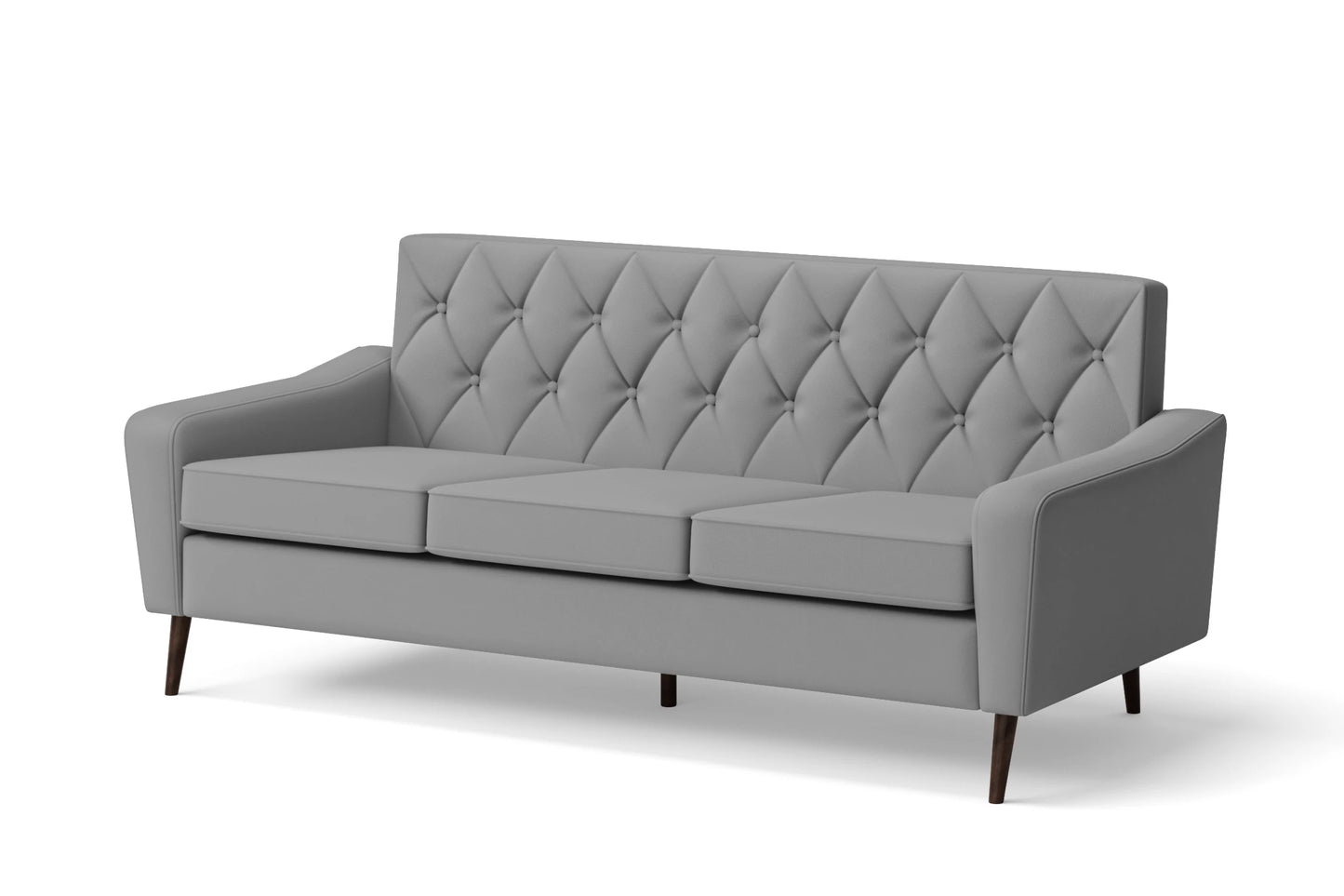 Carpi 3 Seater Sofa Grey Leather