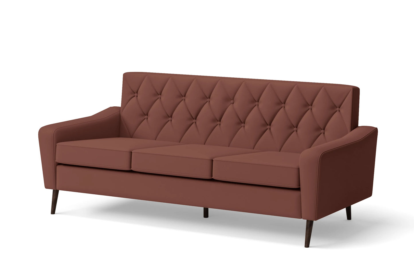 Carpi 3 Seater Sofa Mauve Leather