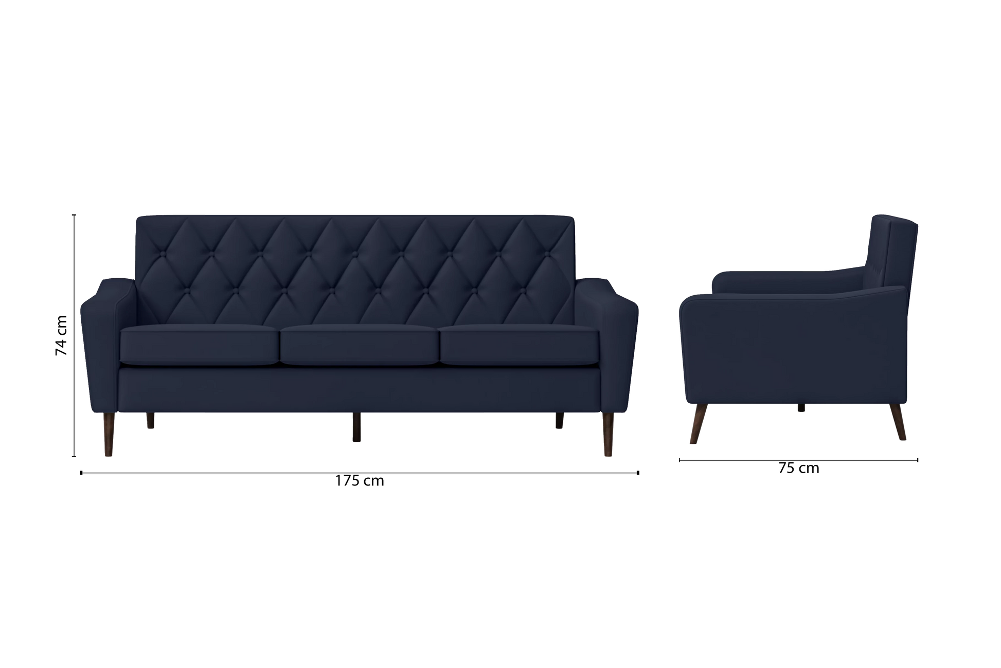 Carpi 3 Seater Sofa Spruce Leather