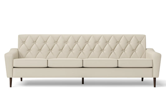 Carpi 4 Seater Sofa Cream Leather