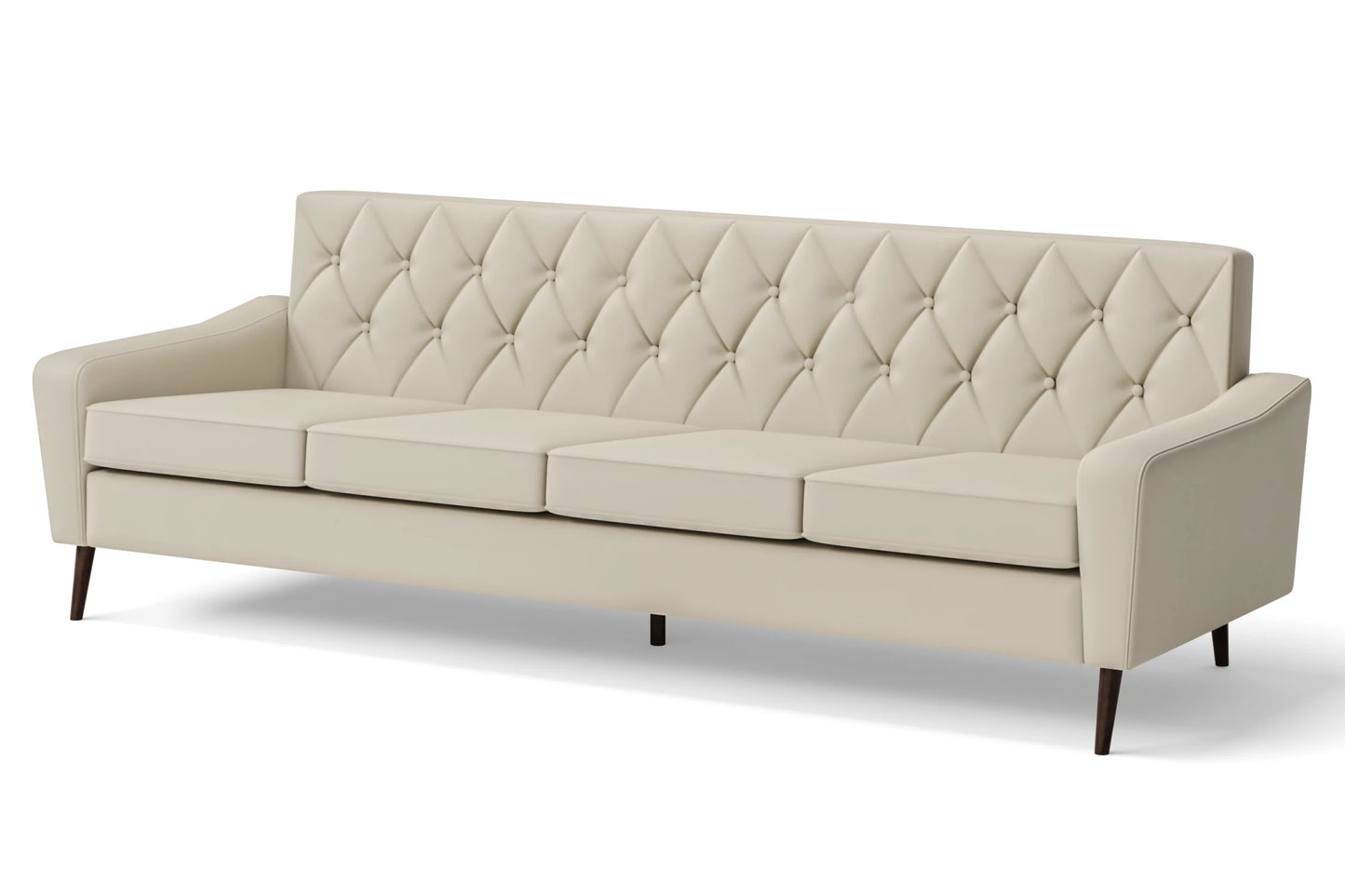 Carpi 4 Seater Sofa Cream Leather