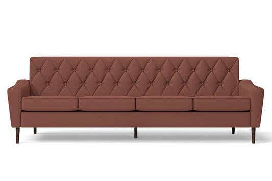 Carpi 4 Seater Sofa Mauve Leather