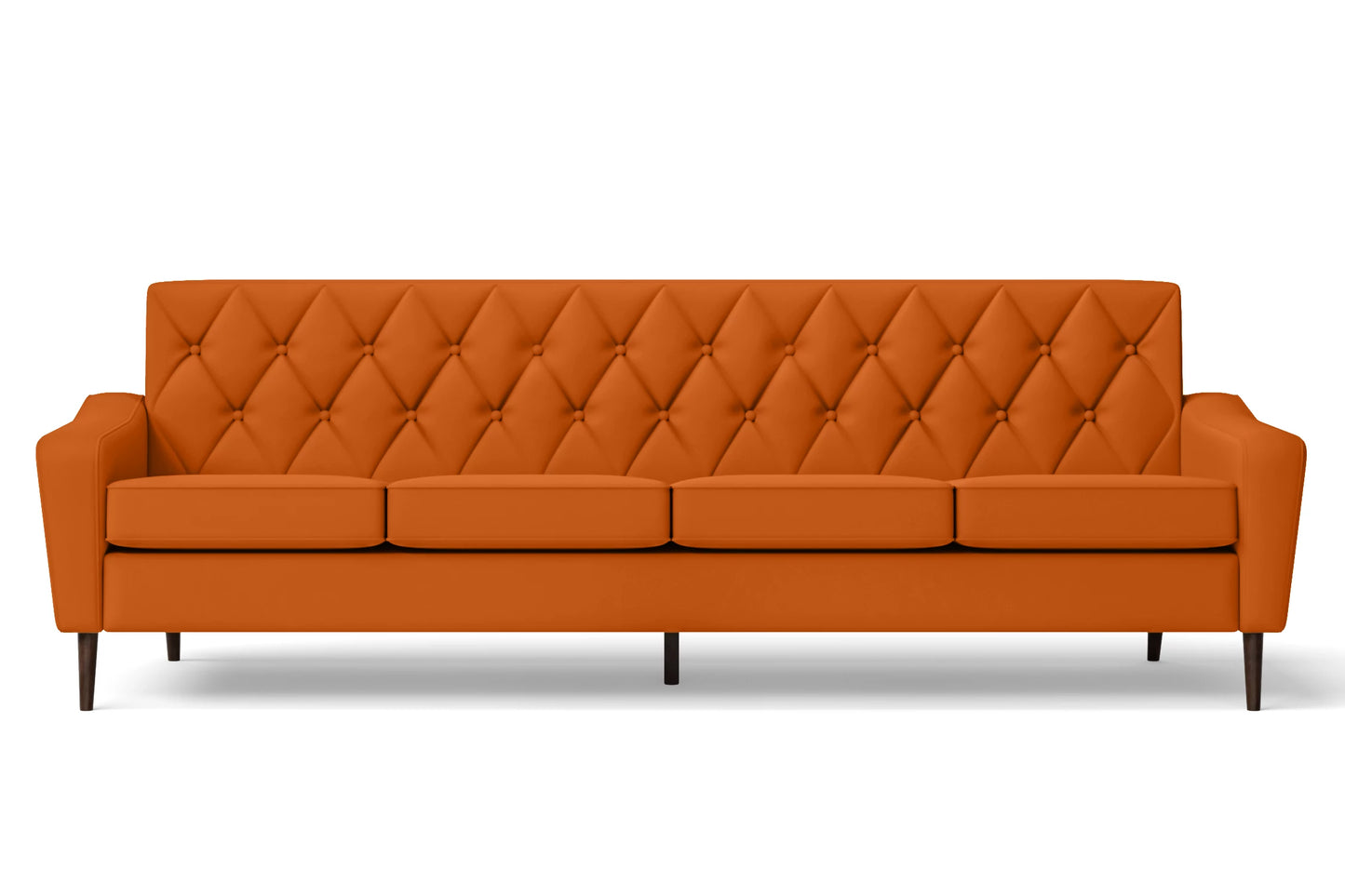 Carpi 4 Seater Sofa Orange Leather