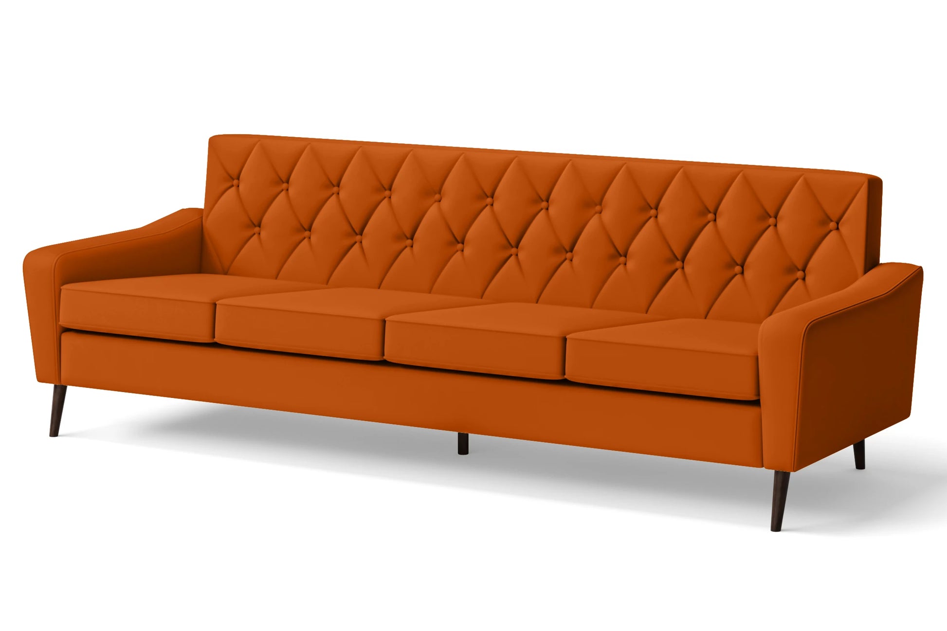 Carpi 4 Seater Sofa Orange Leather