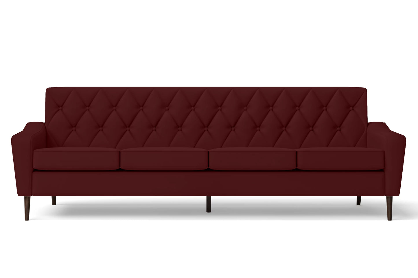 Carpi 4 Seater Sofa Red Leather