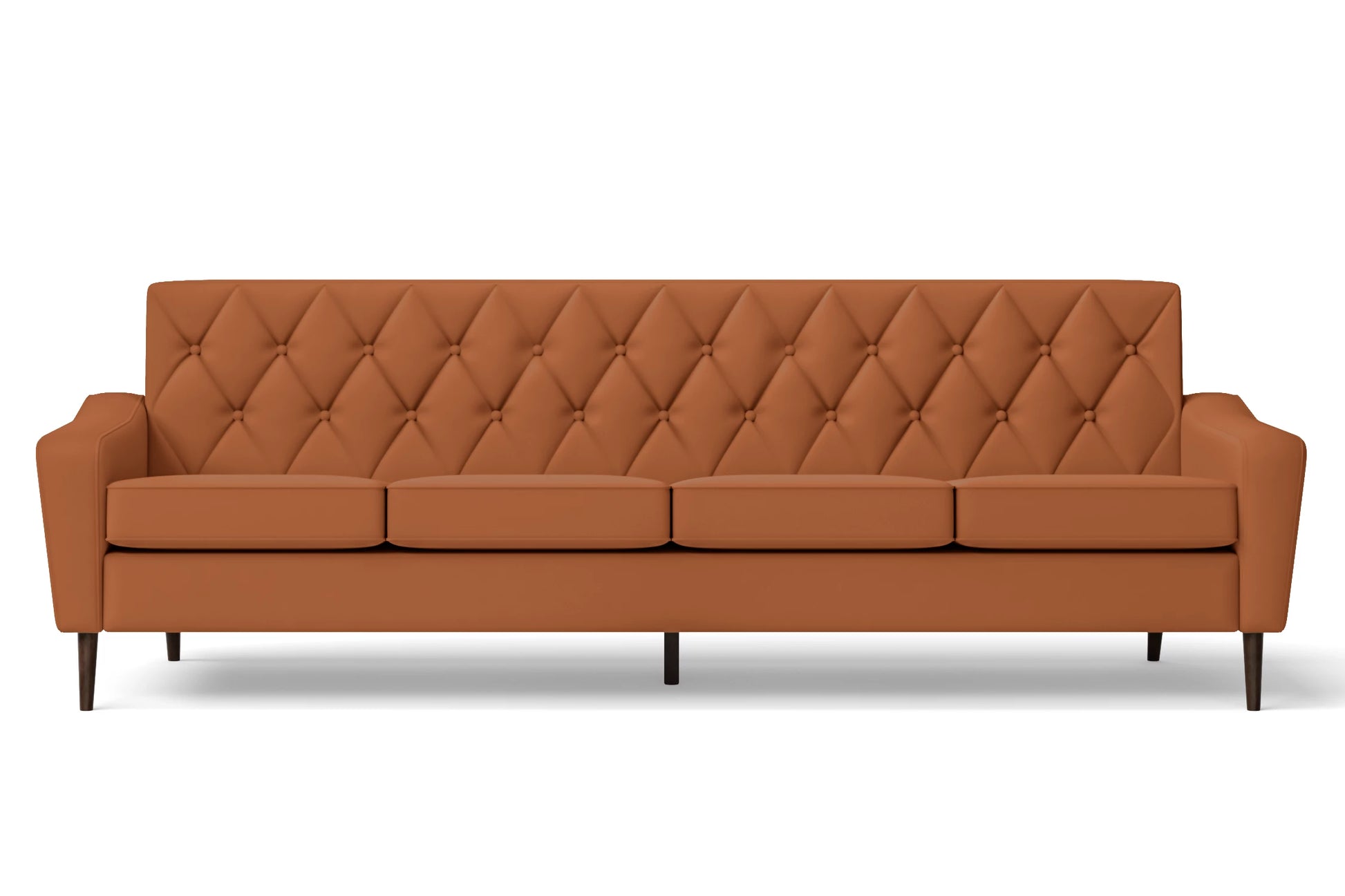 Carpi 4 Seater Sofa Tan Brown Leather