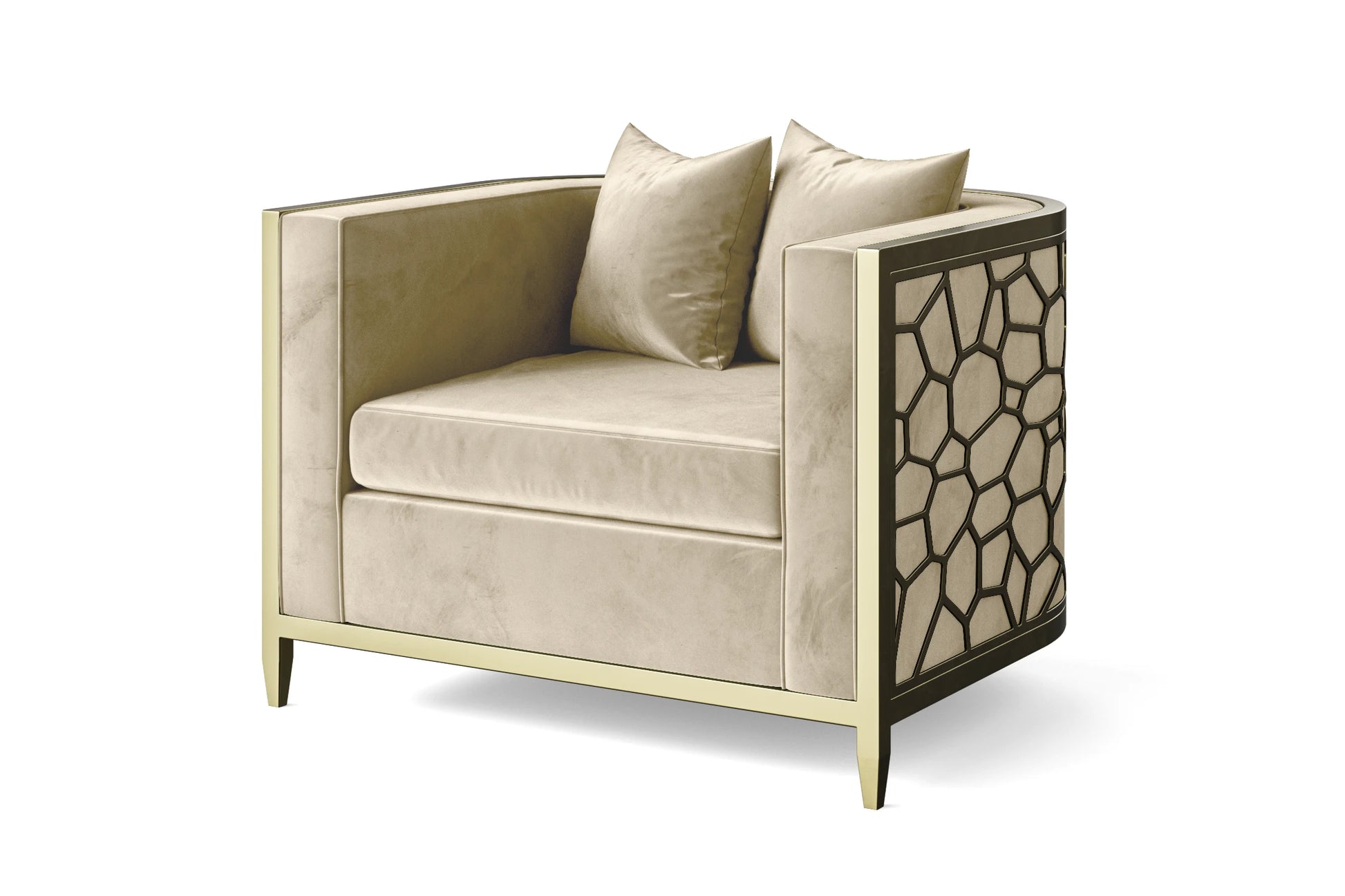 Carrara Armchair Cream Velvet