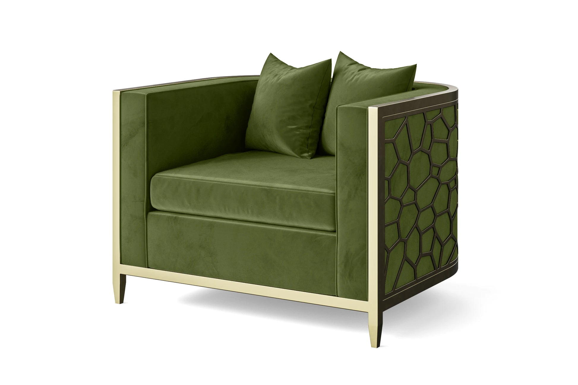 Carrara Armchair Lime Velvet