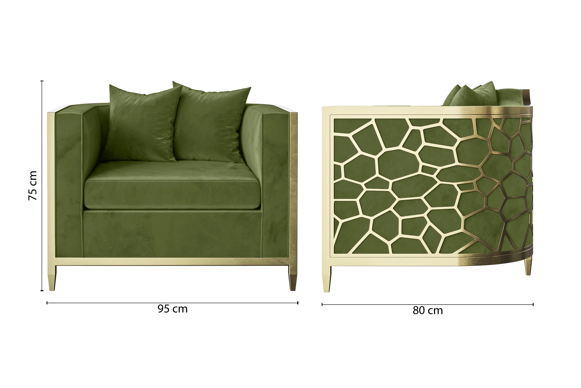 Carrara Armchair Lime Velvet