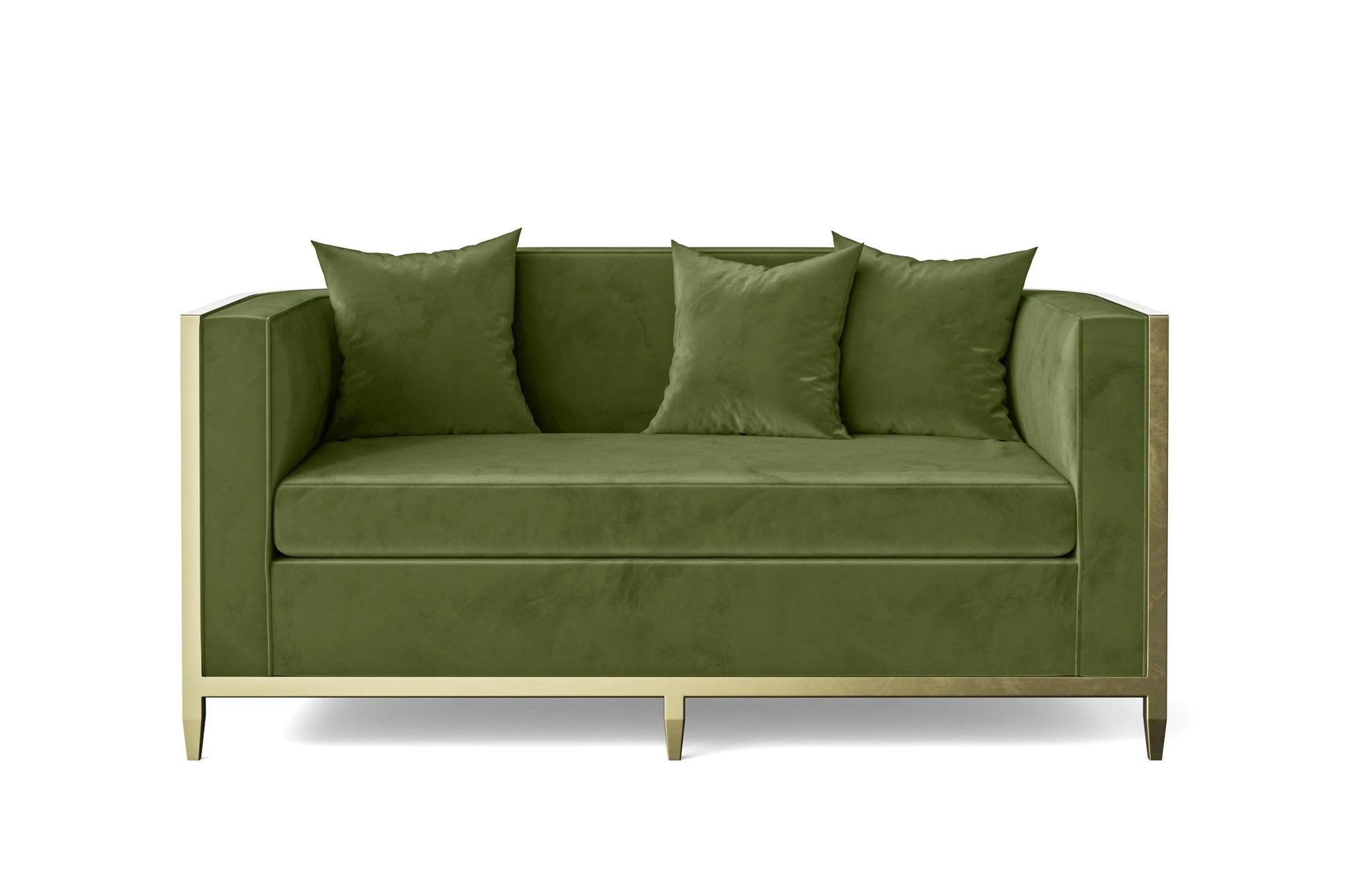 Carrara 2 Seater Sofa Lime Velvet