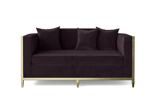 Carrara 2 Seater Sofa Purple Velvet