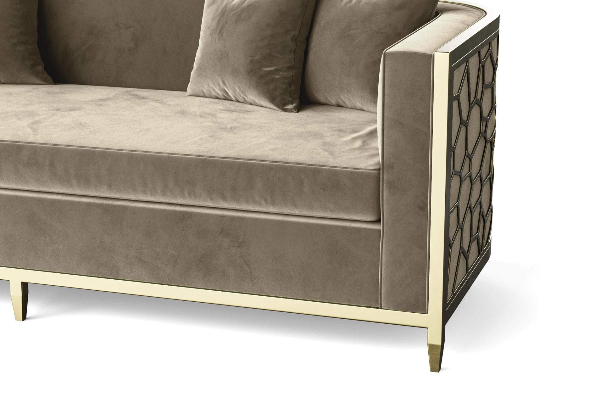 Carrara 2 Seater Sofa Sand Velvet