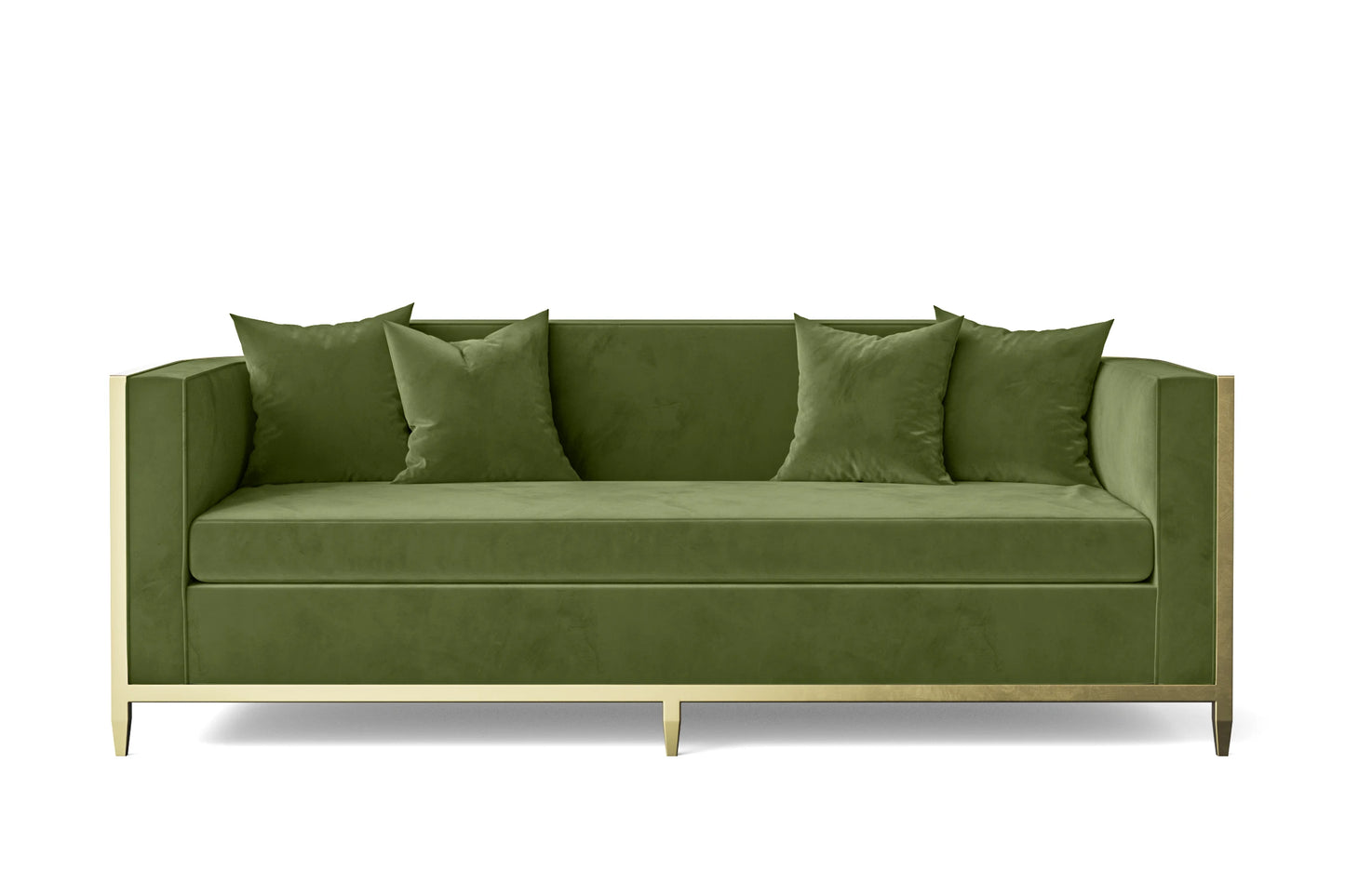 Carrara 3 Seater Sofa Lime Velvet