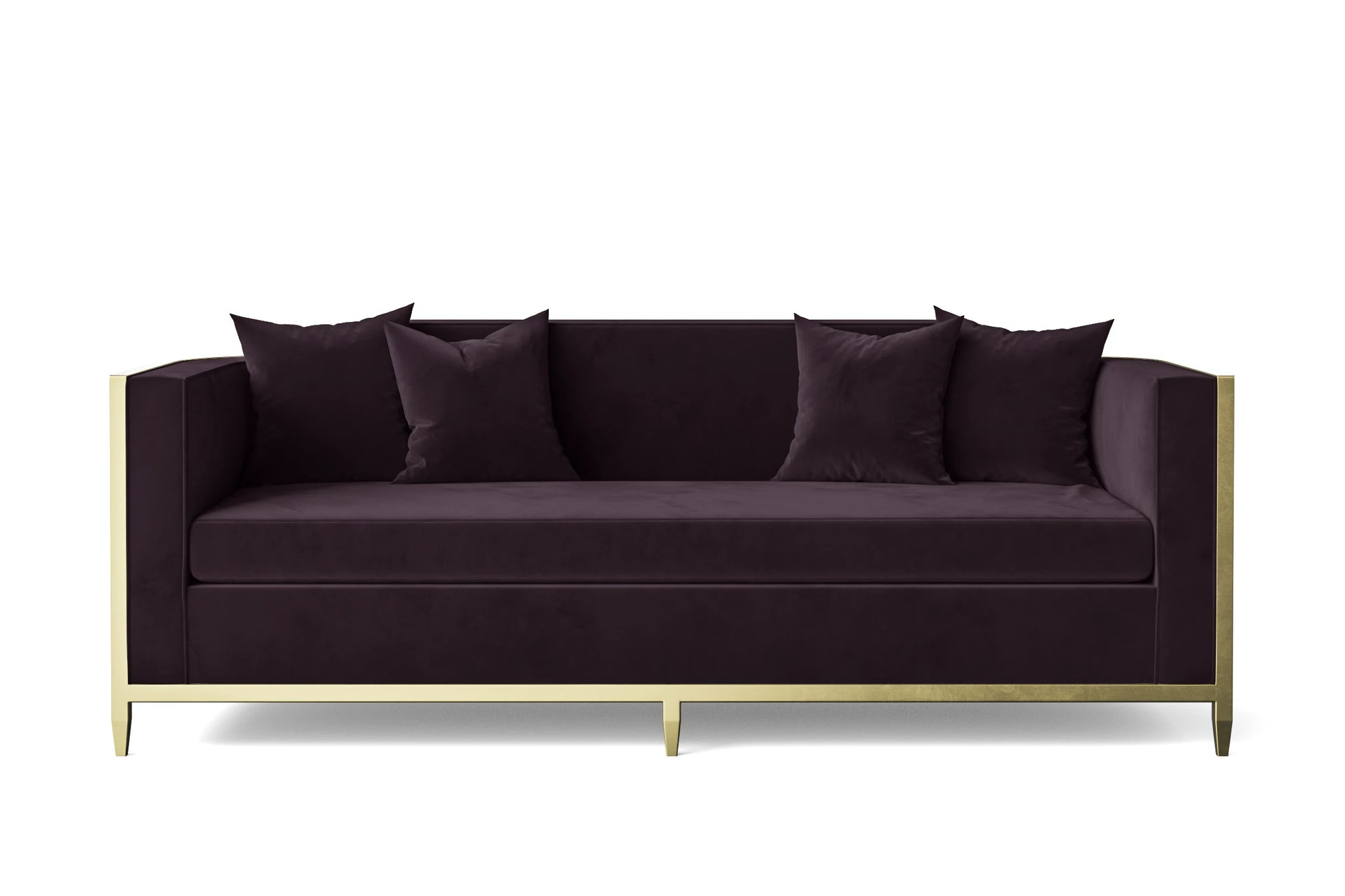 Carrara 3 Seater Sofa Purple Velvet