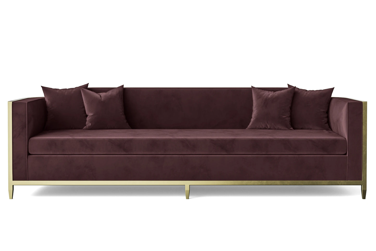 Carrara 4 Seater Sofa Grape Velvet