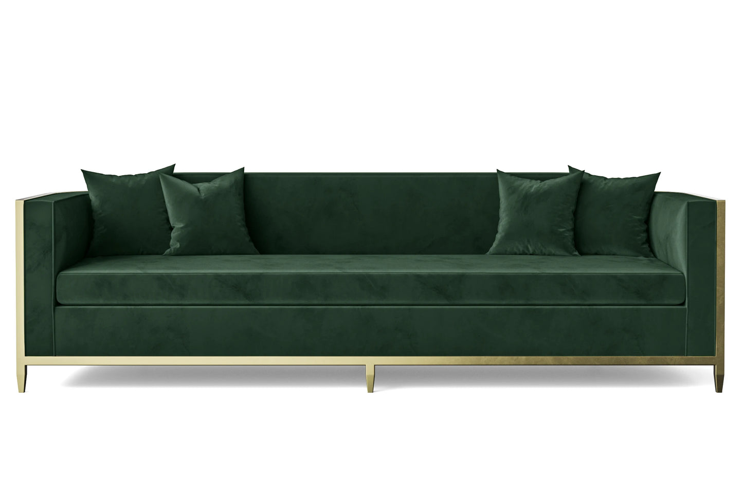 Carrara 4 Seater Sofa Green Velvet