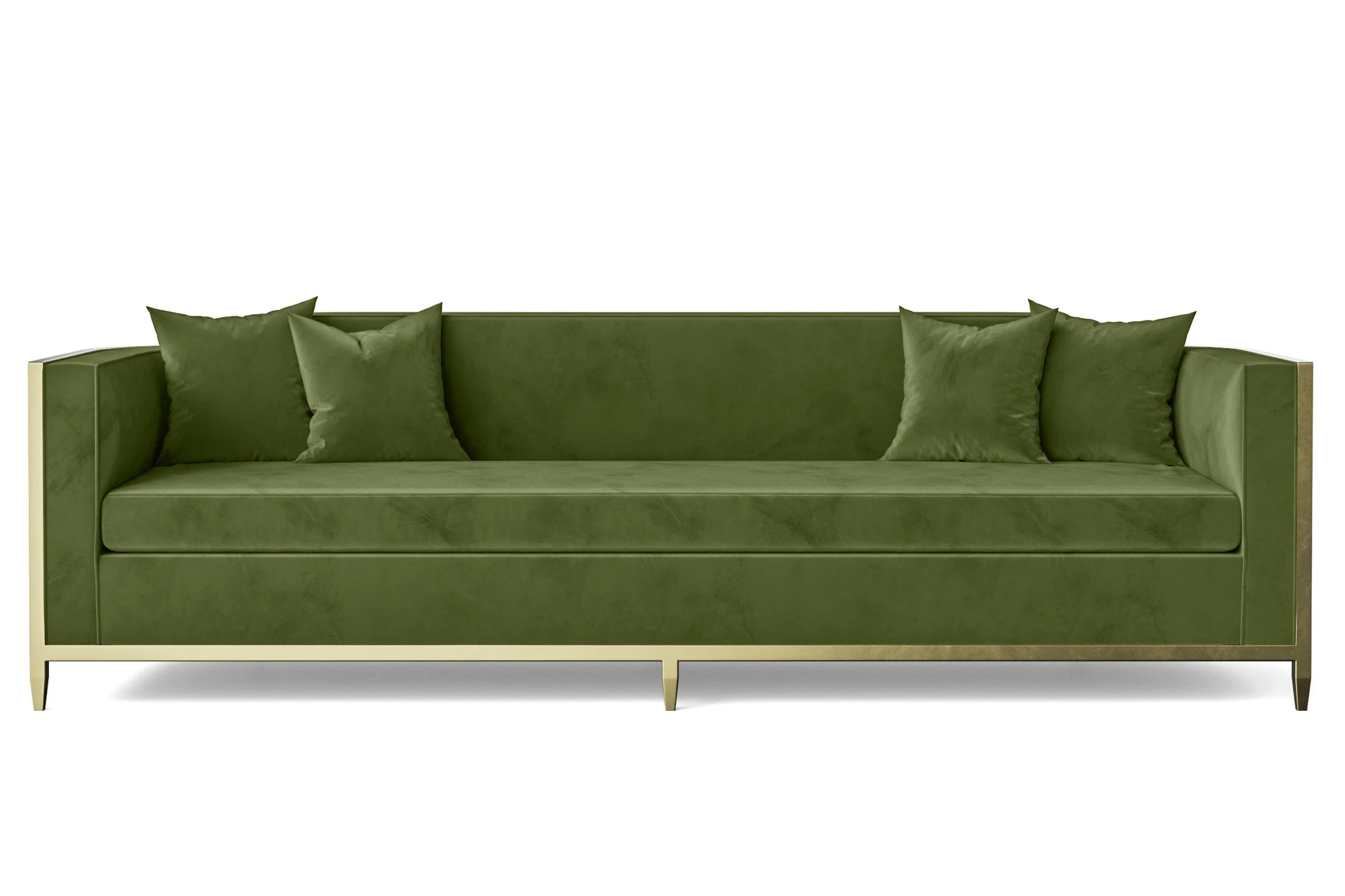 Carrara 4 Seater Sofa Lime Velvet