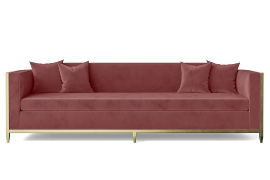 Carrara 4 Seater Sofa Pink Velvet