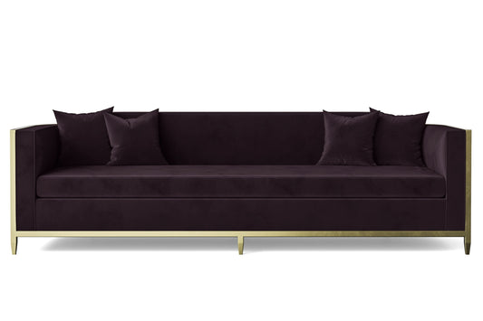 Carrara 4 Seater Sofa Purple Velvet