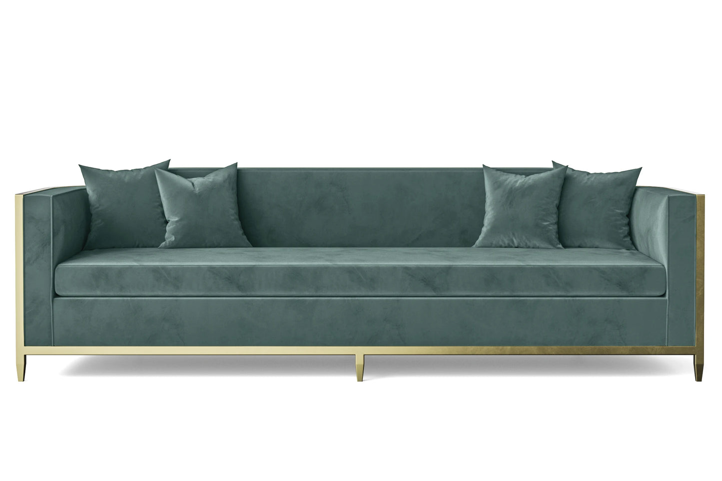 Carrara 4 Seater Sofa Teal Velvet