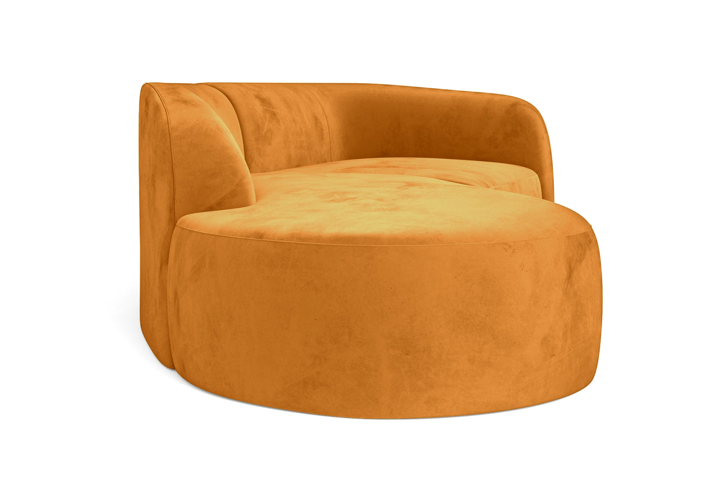 Caserta 3 Seater Left Hand Facing Chaise Lounge Corner Sofa Gold Velvet