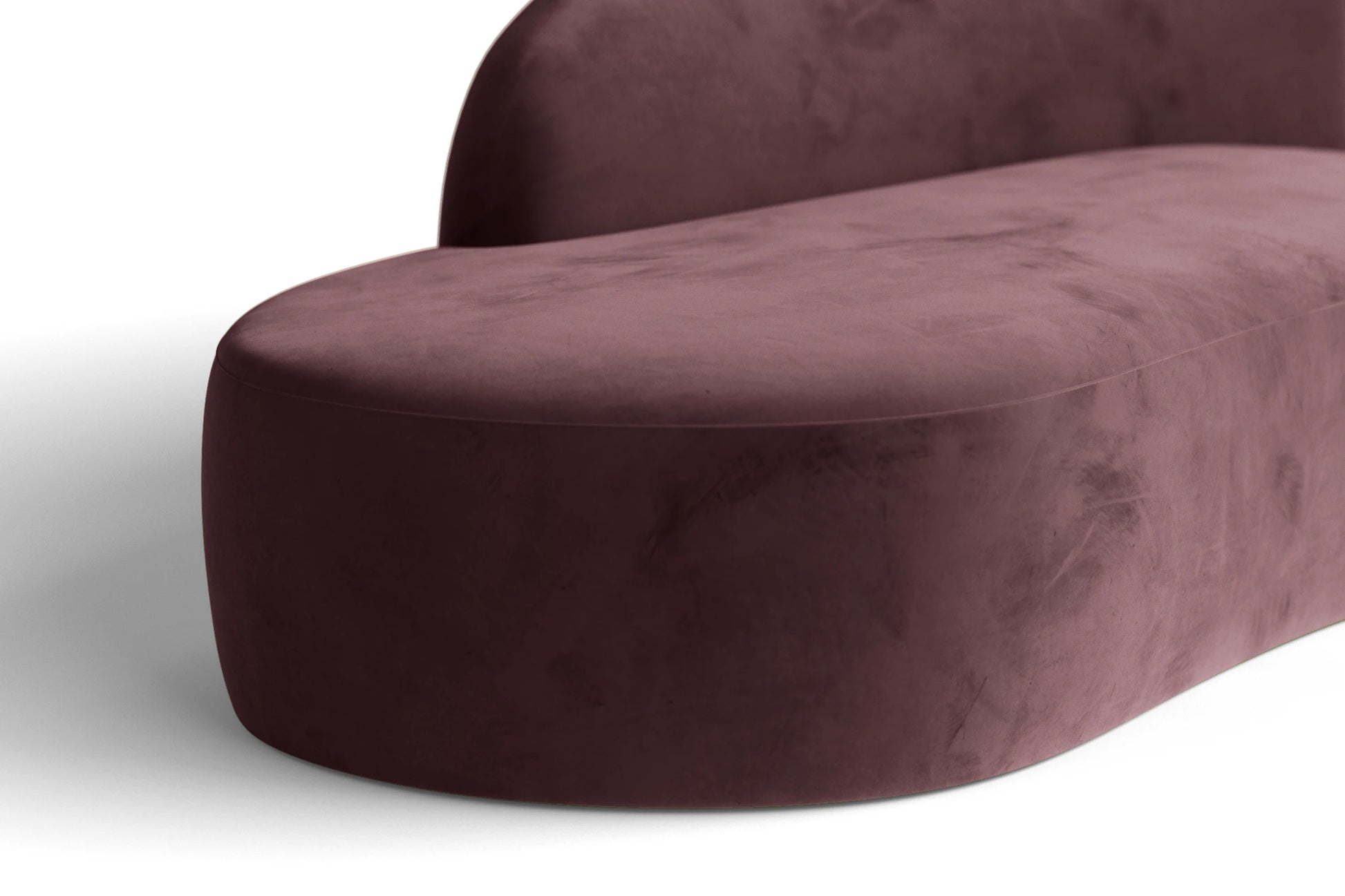 Caserta 3 Seater Left Hand Facing Chaise Lounge Corner Sofa Grape Velvet