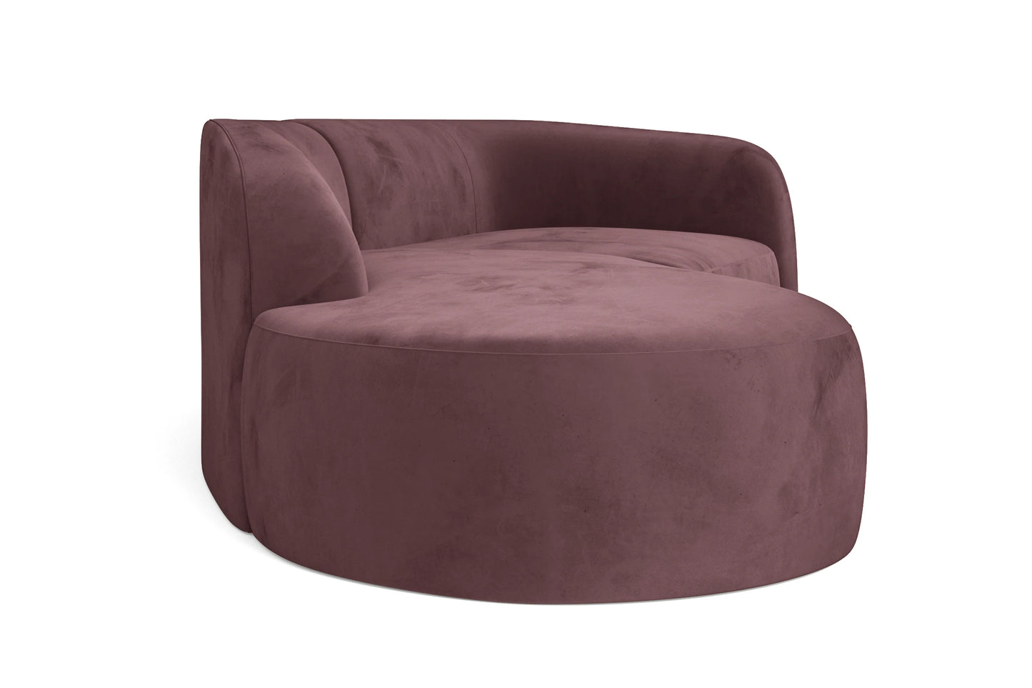 Caserta 3 Seater Left Hand Facing Chaise Lounge Corner Sofa Grape Velvet