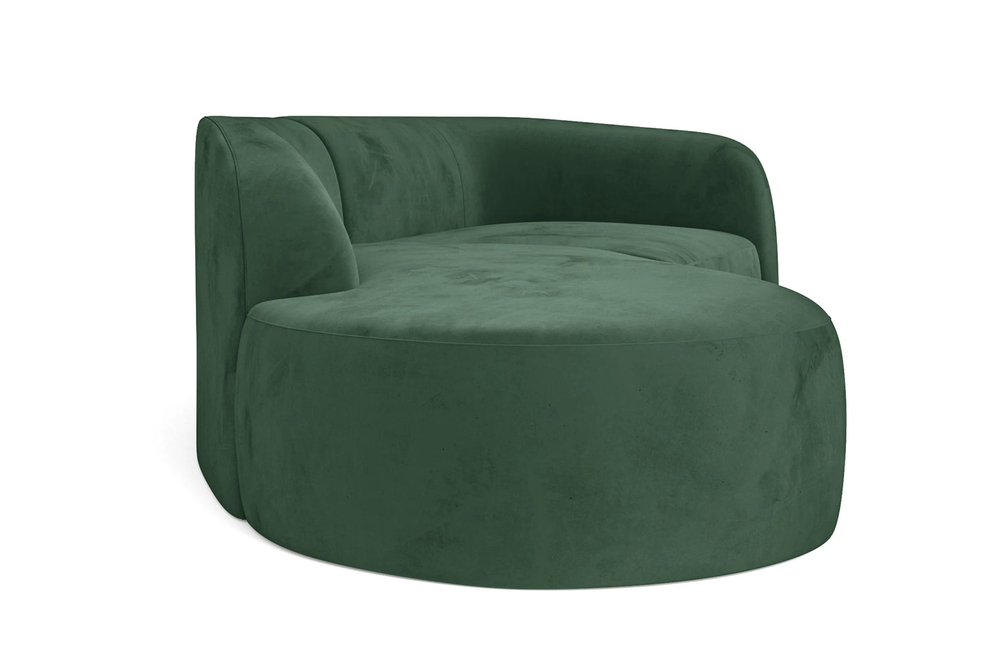 Caserta 3 Seater Left Hand Facing Chaise Lounge Corner Sofa Green Velvet