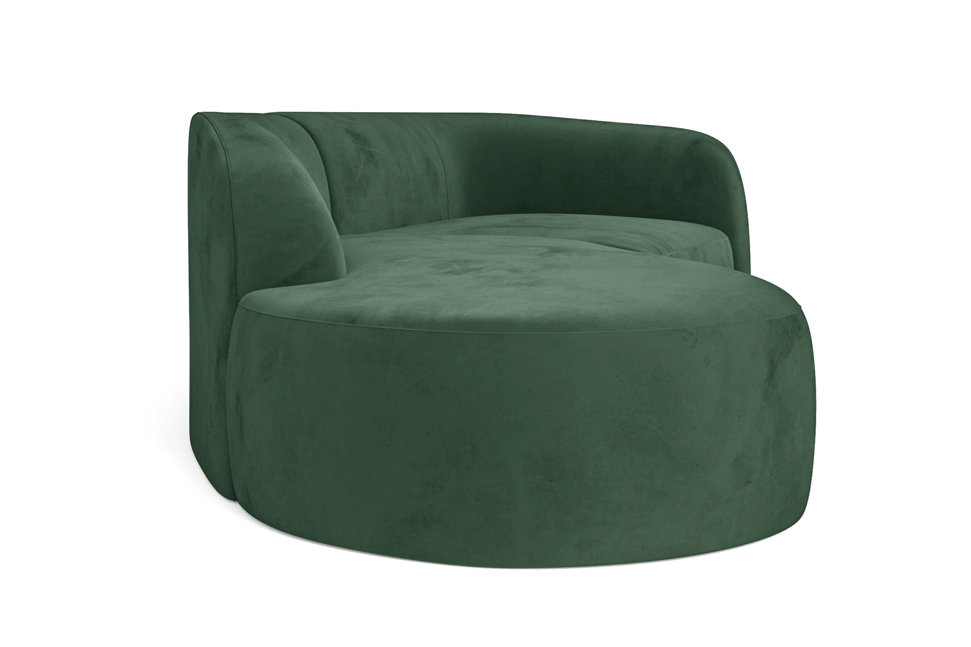 Caserta 3 Seater Left Hand Facing Chaise Lounge Corner Sofa Green Velvet