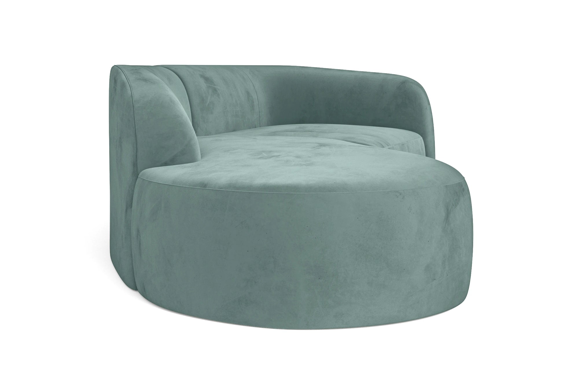 Caserta 3 Seater Left Hand Facing Chaise Lounge Corner Sofa Teal Velvet