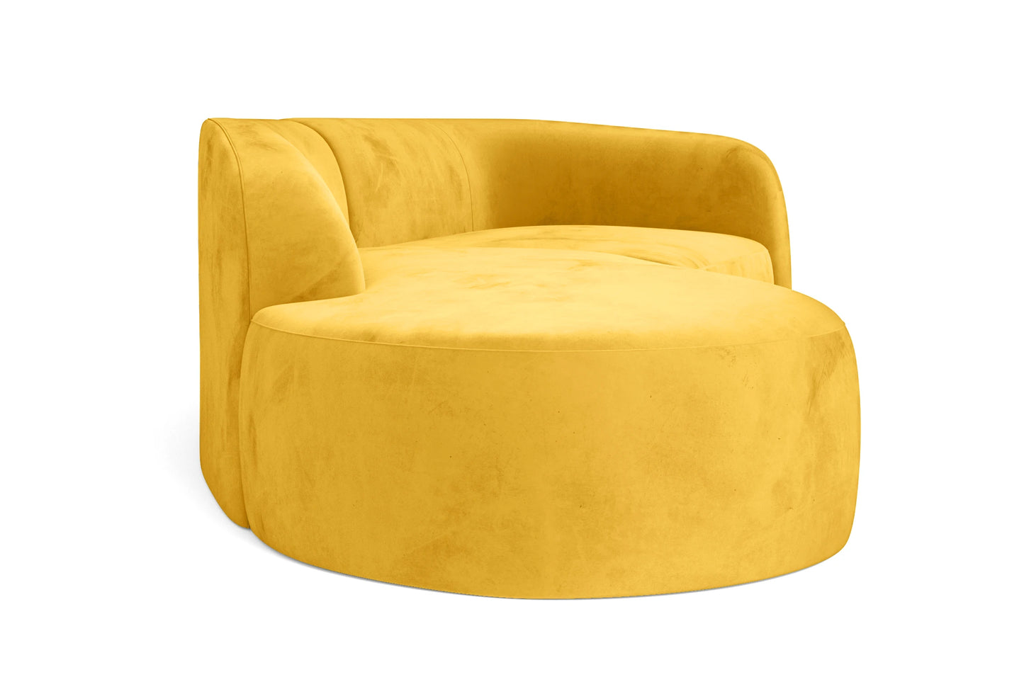 Caserta 3 Seater Left Hand Facing Chaise Lounge Corner Sofa Yellow Velvet