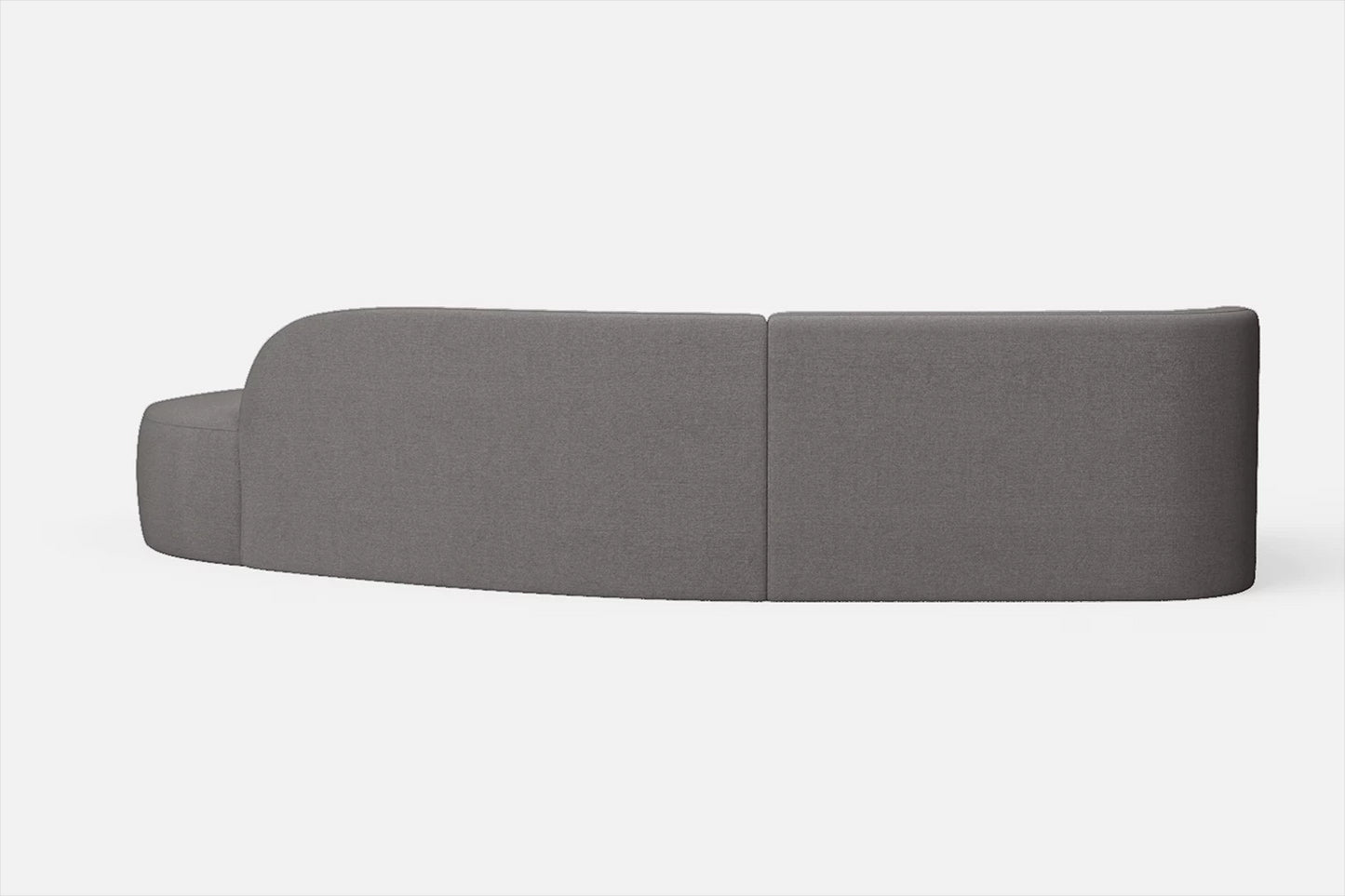 Caserta 3 Seater Right Hand Facing Chaise Lounge Corner Sofa Grey Linen Fabric