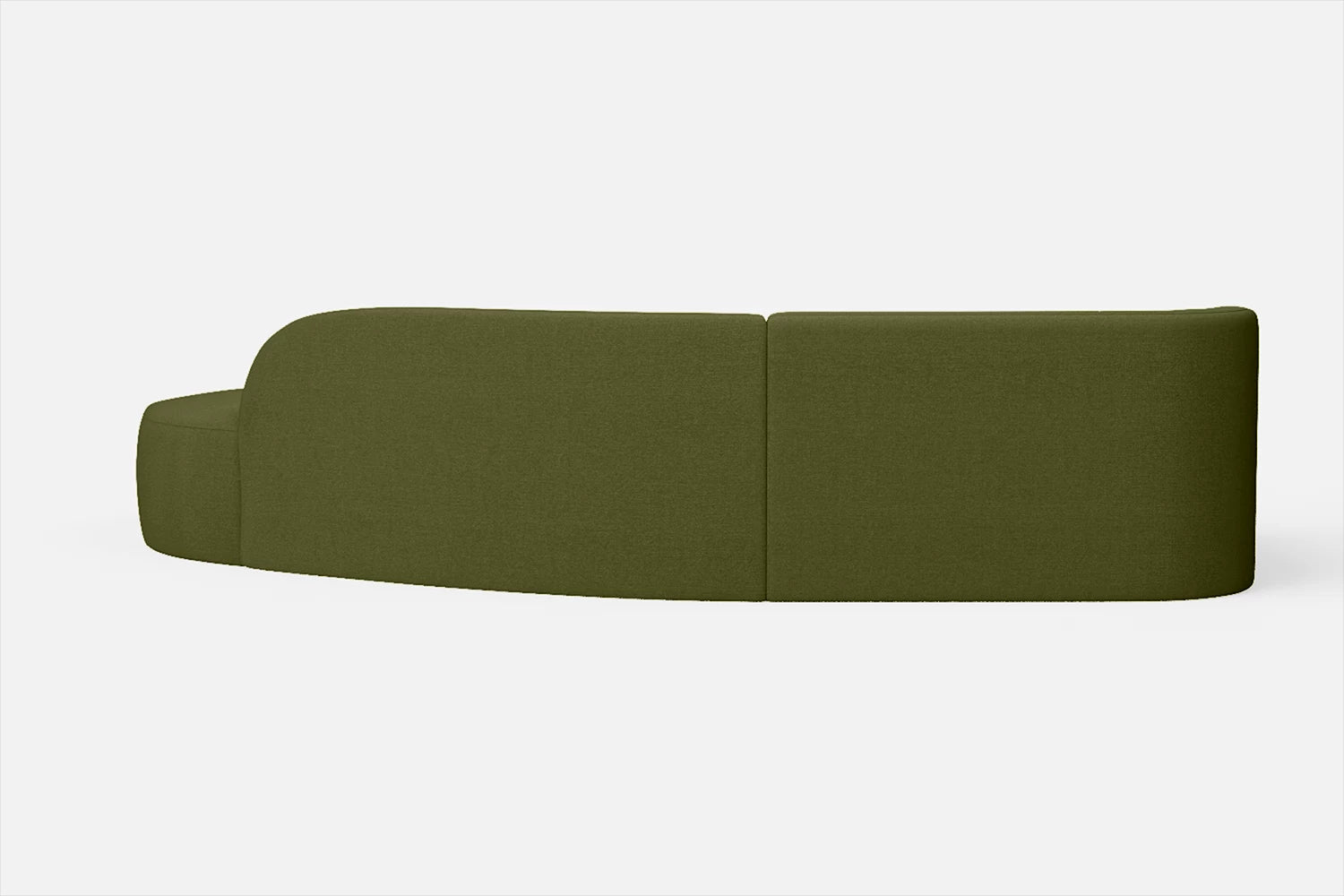 Caserta 3 Seater Right Hand Facing Chaise Lounge Corner Sofa Olive Linen Fabric