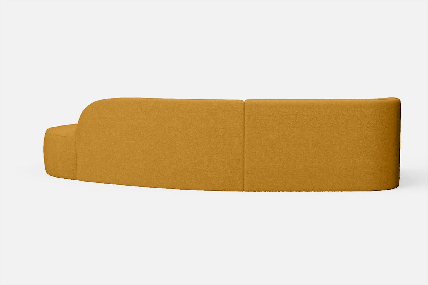 Caserta 3 Seater Right Hand Facing Chaise Lounge Corner Sofa Yellow Linen Fabric