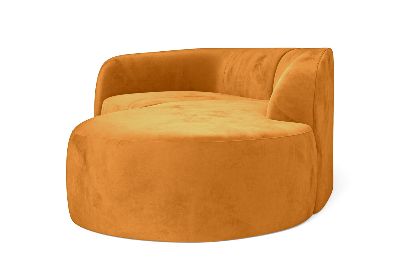 Caserta 3 Seater Right Hand Facing Chaise Lounge Corner Sofa Gold Velvet