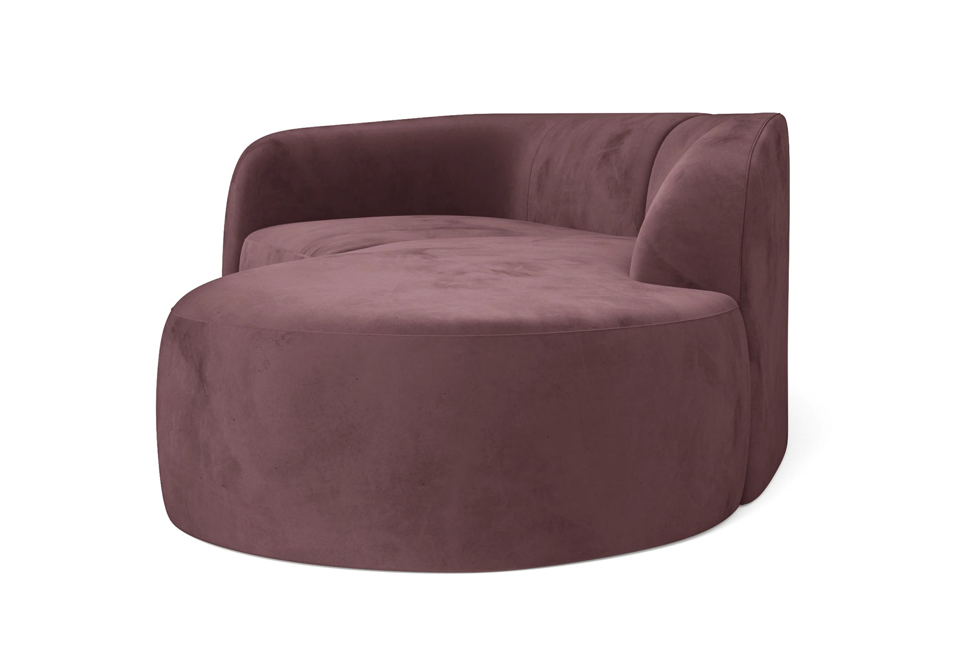 Caserta 3 Seater Right Hand Facing Chaise Lounge Corner Sofa Grape Velvet