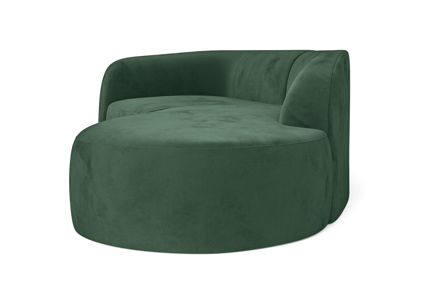 Caserta 3 Seater Right Hand Facing Chaise Lounge Corner Sofa Green Velvet