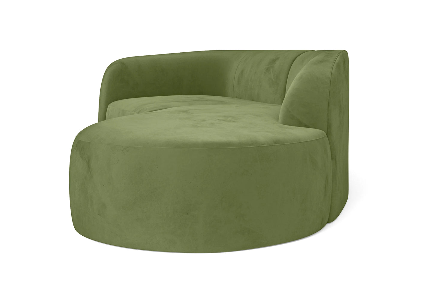 Caserta 3 Seater Right Hand Facing Chaise Lounge Corner Sofa Lime Velvet