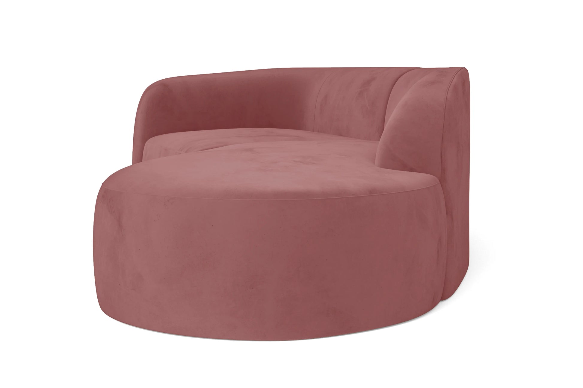 Caserta 3 Seater Right Hand Facing Chaise Lounge Corner Sofa Pink Velvet