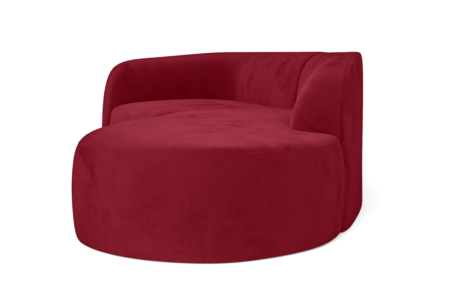 Caserta 3 Seater Right Hand Facing Chaise Lounge Corner Sofa Red Velvet