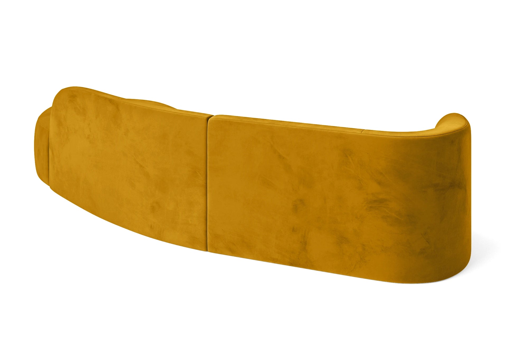 Caserta 3 Seater Right Hand Facing Chaise Lounge Corner Sofa Yellow Velvet