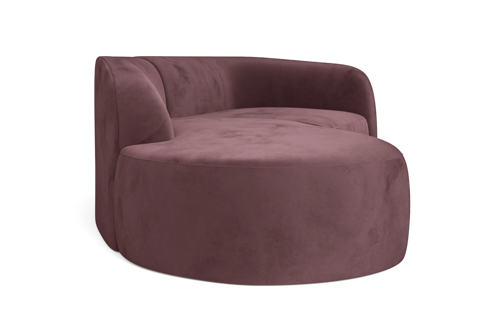 Caserta 4 Seater Left Hand Facing Chaise Lounge Corner Sofa Grape Velvet