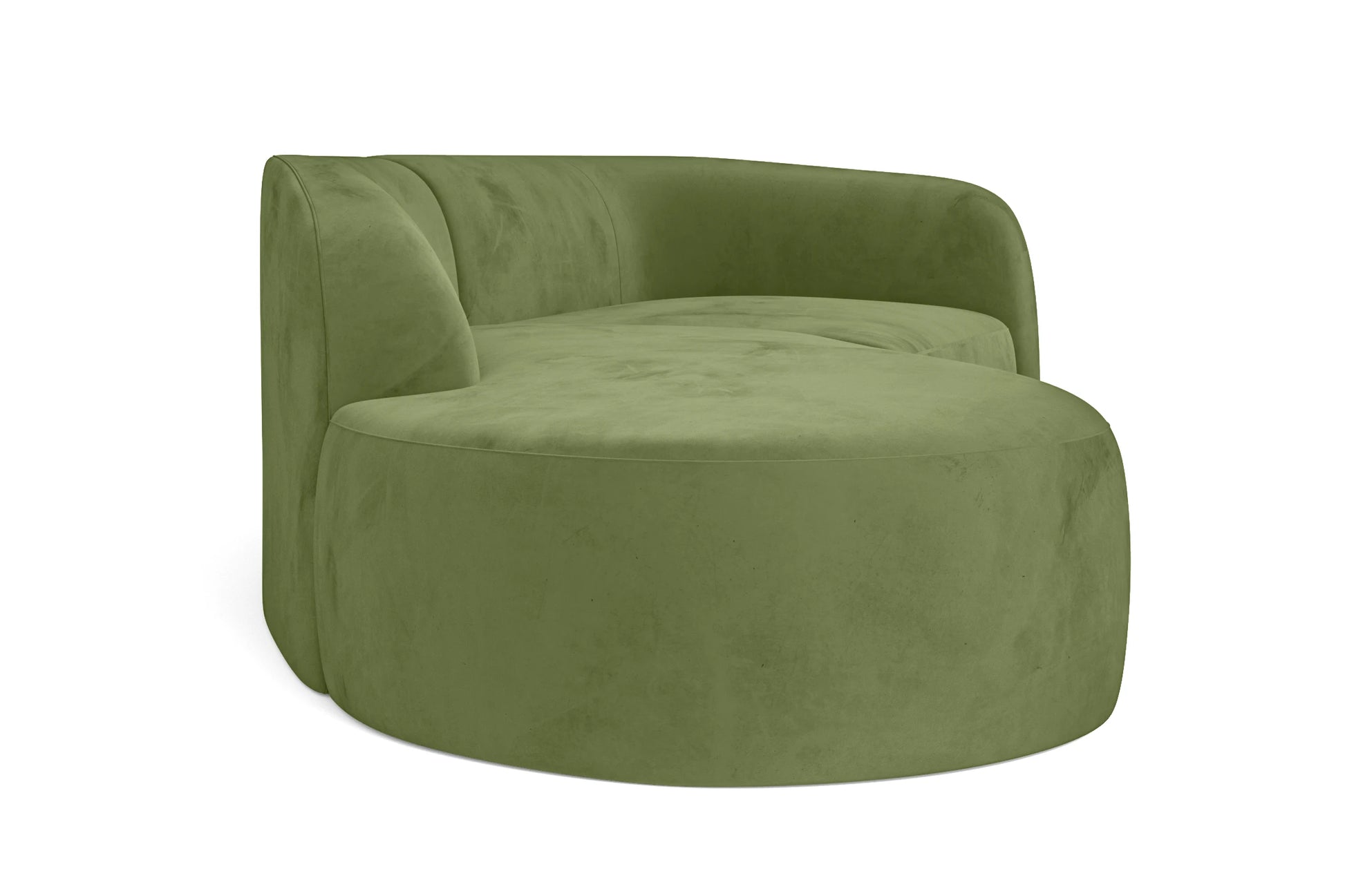 Caserta 4 Seater Left Hand Facing Chaise Lounge Corner Sofa Lime Velvet